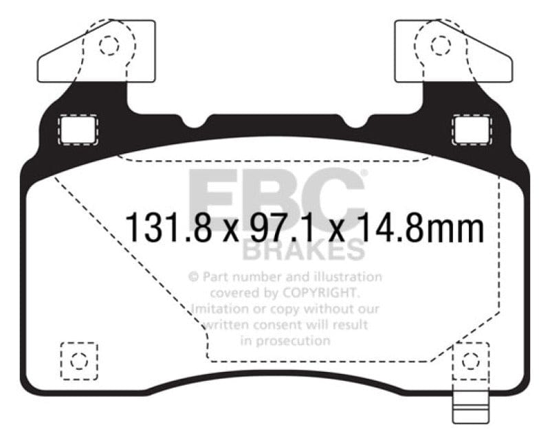 EBC 14-19 CTS V-Sport Redstuff Front Brake Pads EBC